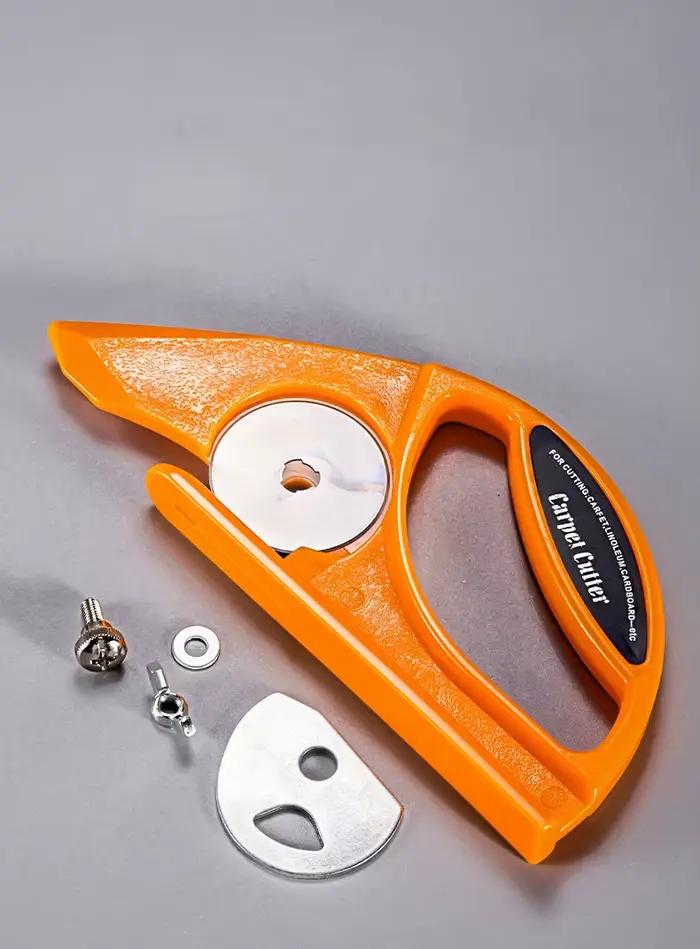 Couteau de découpe rotatif multifonctionnel pour matériaux, couteau utilitaire à grande poignée pour couper le tapis, le feutre et le papier
