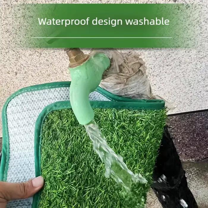 Tapis de toilette réutilisable pour chien : tapis en herbe artificielle pour chien, toilettes pour chien, tapis d'entraînement, toilettes pour chien pour balcon et jardin