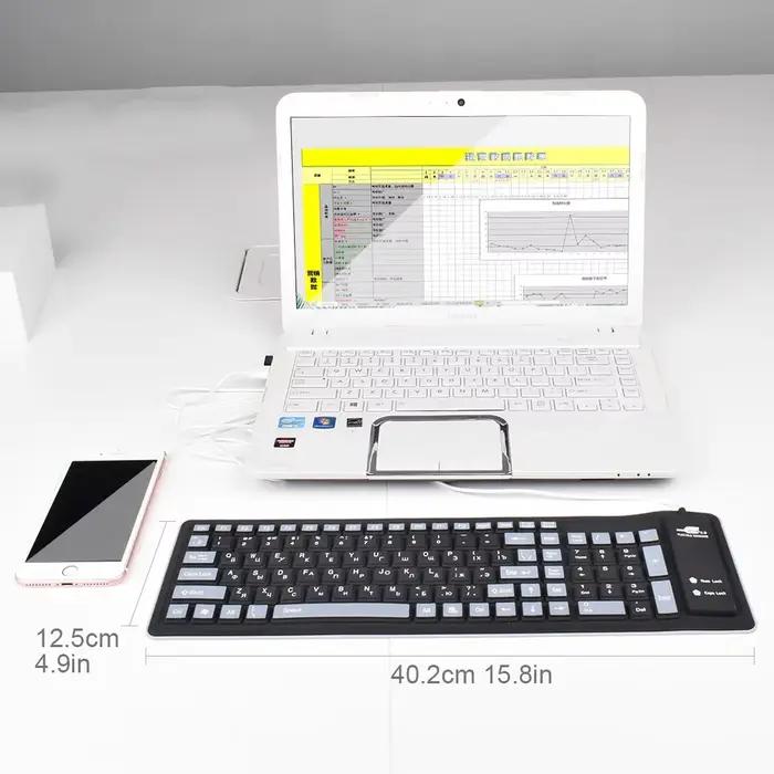 Clavier russe avec lettres en silicone