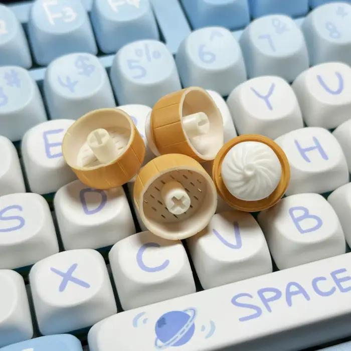 Délicieux chignon en peluche boulette Keycap jeu clavier mécanique personnalité artisanat claviers