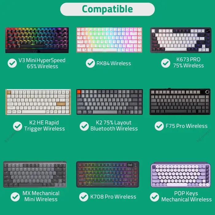 Étui pour clavier de jeu Geekria 75% 84 touches