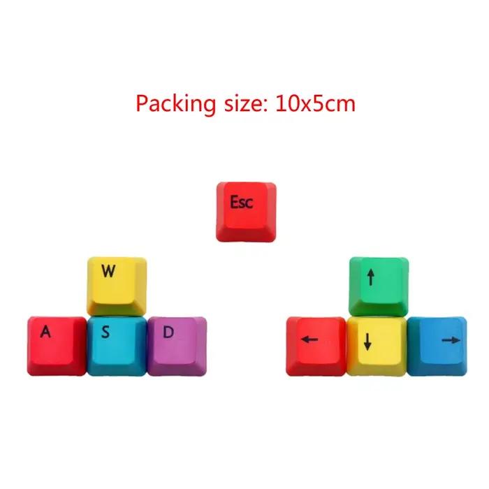 Clavier mécanique remplaçable WASD/ESC/Direction Keycaps OEM PBT RGBY modificateurs 9 touches