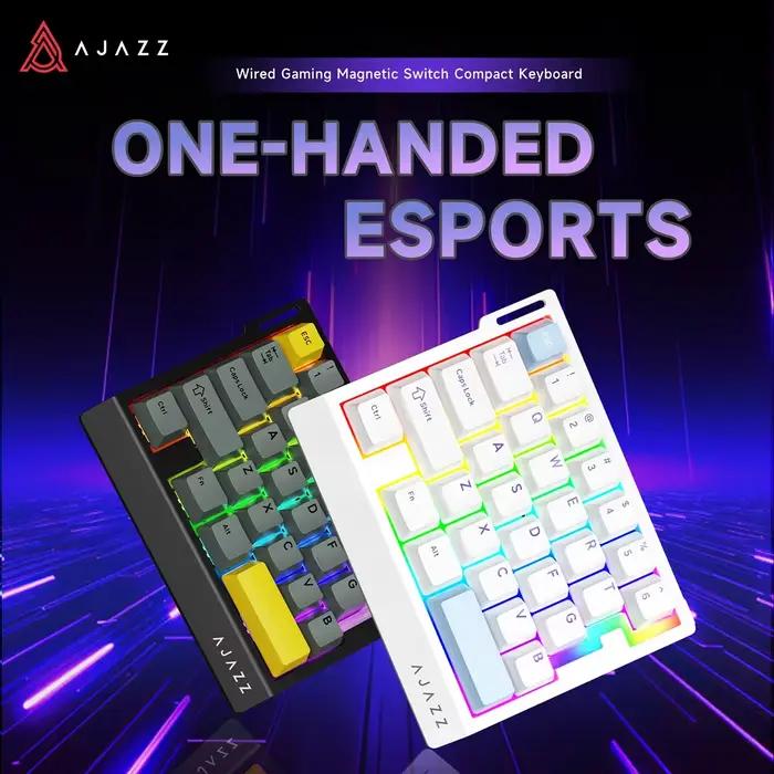 AJAZZ AK029 clavier de jeu filaire à une main HE interrupteur magnétique 29 touches rvb 8000Hz Mini