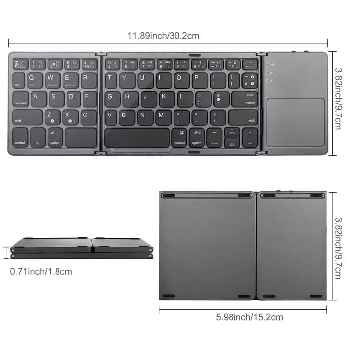 Clavier sans fil pliable
