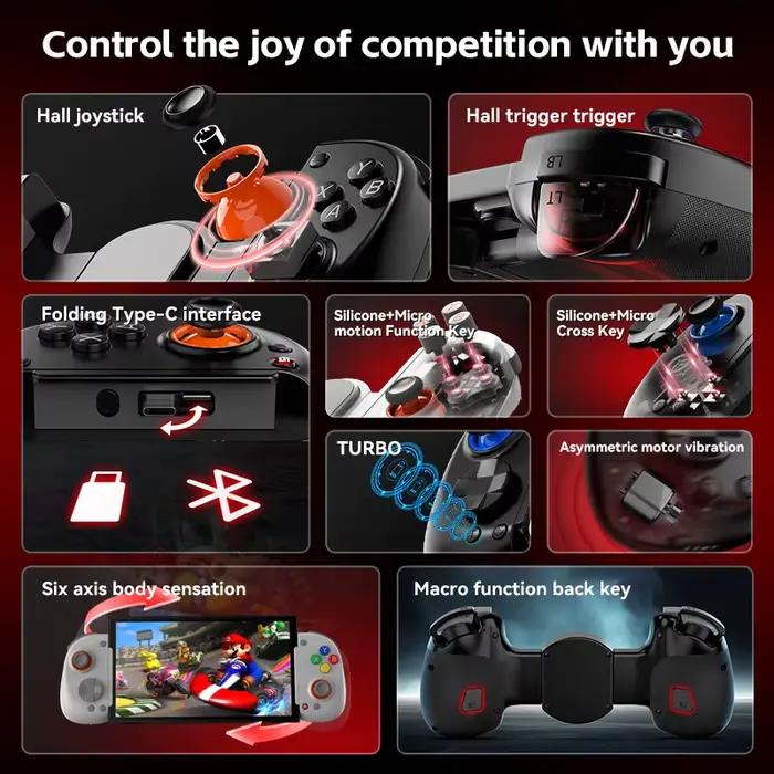 Ipad GamePad Usb-C BT connexion double mode pour Andriod IOS Switch contrôleur de jeu Streaming jeu stretch