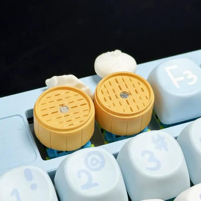 Délicieux chignon en peluche boulette Keycap jeu clavier mécanique personnalité artisanat claviers