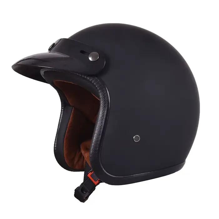 Casque de moto vintage homologué DOT, 3/4 ouvert, Casco Jet Scooter, unisexe, demi-casque 3/4 ouvert, vente en gros