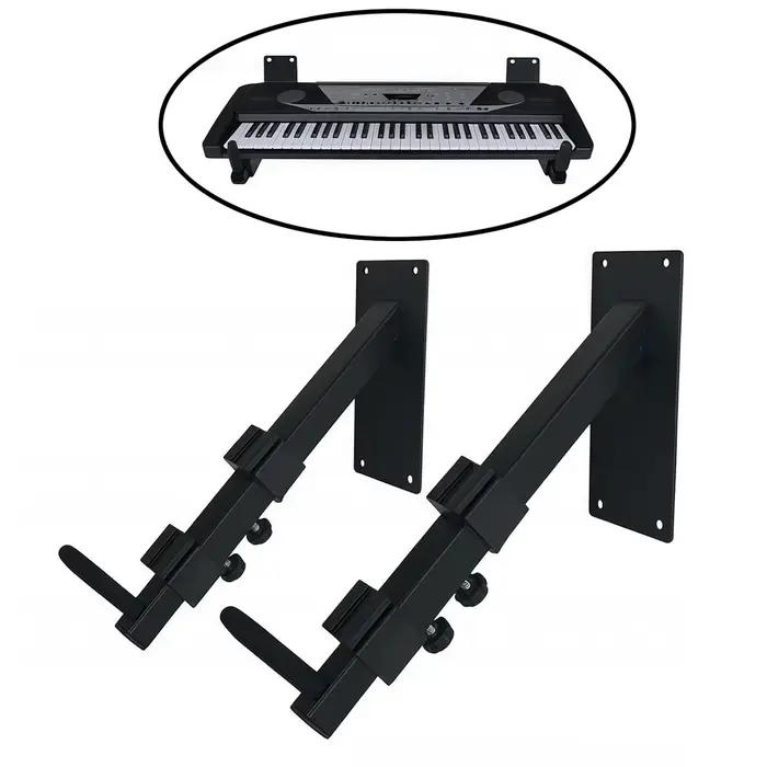 Crochet pour clavier électronique fer robuste avec coussinets en silicone pour guitare électrique banjo et autres instruments de musique pour rangement mural et organisation de l'espace musical