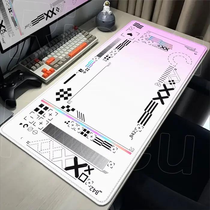 Tapis de souris Riccu Rose Imprimé CSGO 400x900mm pour clavier et souris antidérapant accessoire de jeu gaming occasionnels et cadeaux pour amateurs de CSGO
