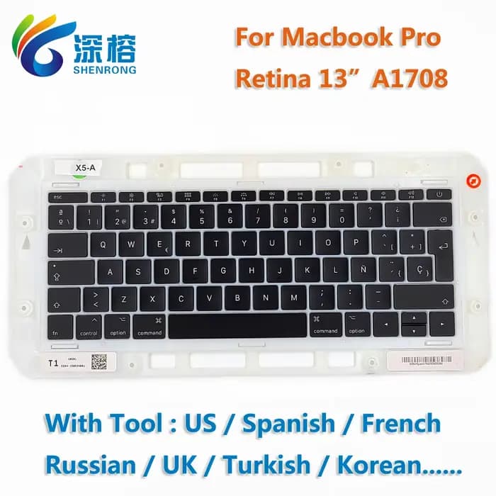 LL Earn A1708 – capuchons de touches de clavier + outil pour Macbook Pro 13 "Retina