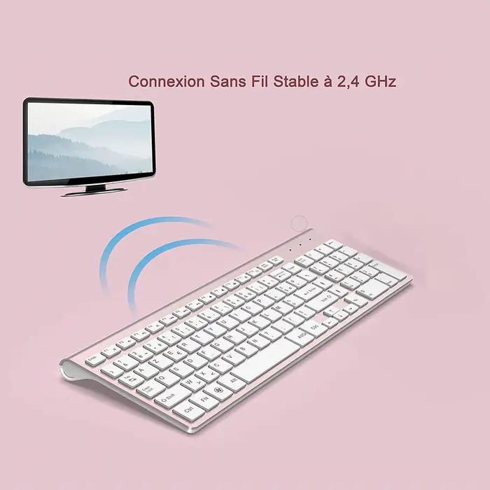 Clavier Sans Fil (AZERTY Disposition) 2