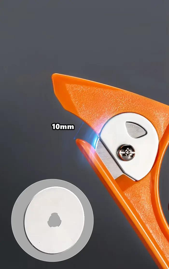 Couteau de découpe rotatif multifonctionnel pour matériaux, couteau utilitaire à grande poignée pour couper le tapis, le feutre et le papier
