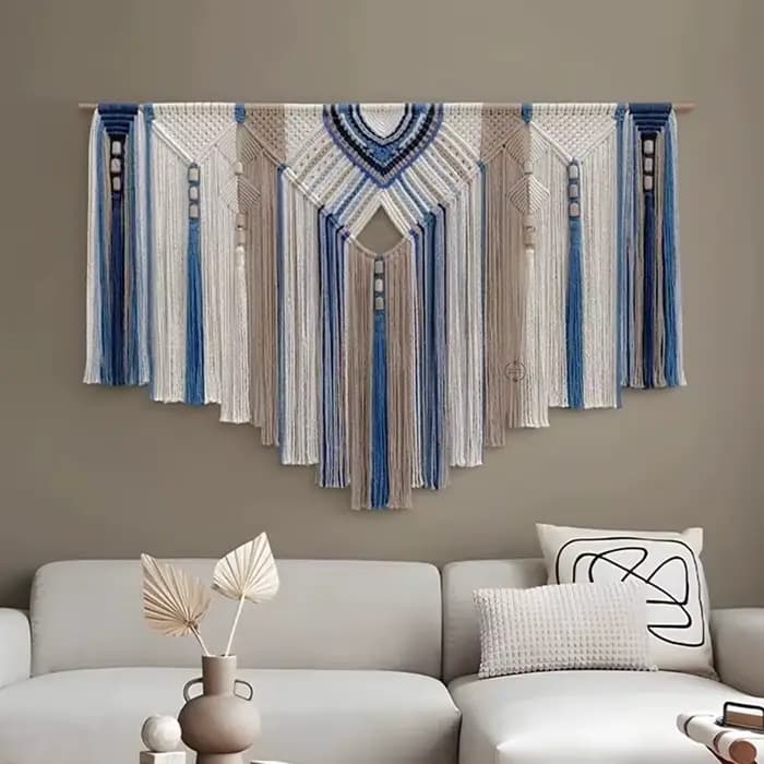 Tapisserie murale marocaine tissée à la main, décor bohème rétro suspendu au mur, caractéristique de décoration de maison, esthétique de salle