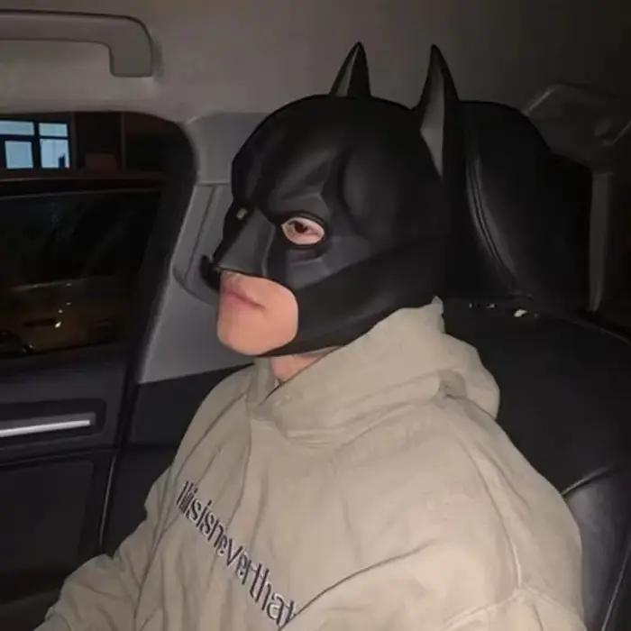 Masque de chauve-souris en latex pour cosplay, masque de soirée d'Halloween, masque de mascarade pour adultes, masque en latex pour hommes, anime