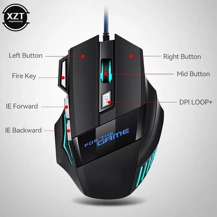 G6-Souris de jeu filaire USB ultra haute vitesse
