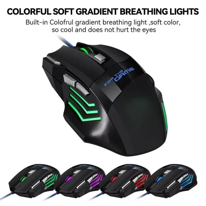 Souris de jeu USB hyperspeed rétro-éclairée ergonomique avec rétro-éclairage RVB pour joueurs professionnels et amateurs, idéale pour les sessions de jeu prolongées et les compétitions en ligne
