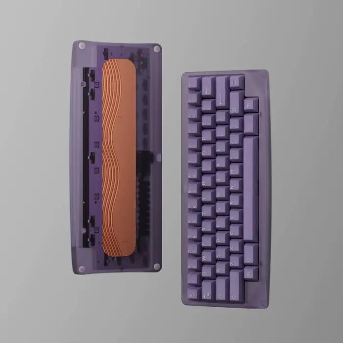 KBDfans Agar Keyboard kit version EC avec plaque aluminium argentée sans interrupteurs EC