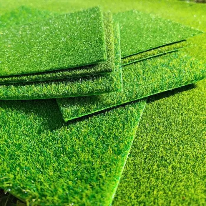 Tapis de pelouse artificielle de projet artisanal de bricolage, tapis d'herbe d'accessoire de chemin de fer modèle 15/30 cm 1/2 pièces
