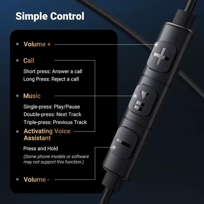 UGREEN 3.5mm USB Type C écouteurs filaires avec Microphone