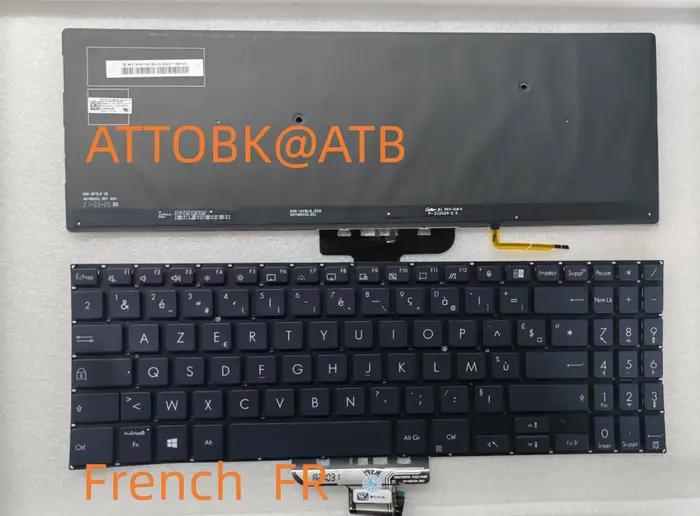 Clavier rétroéclairé US/UA/ND/FR/RU/GE pour ASUS ExpertBook B1 B1500 B1500C P1550 PX555C B1500CEA 0KNX0-5622LA00