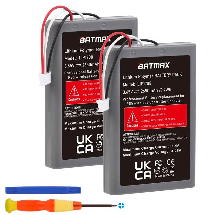 Batterie rechargeable haute performance pour contrôleur PS5 compatible avec Sony PS5 pour une durée de jeu augmentée et sans interruption gaming