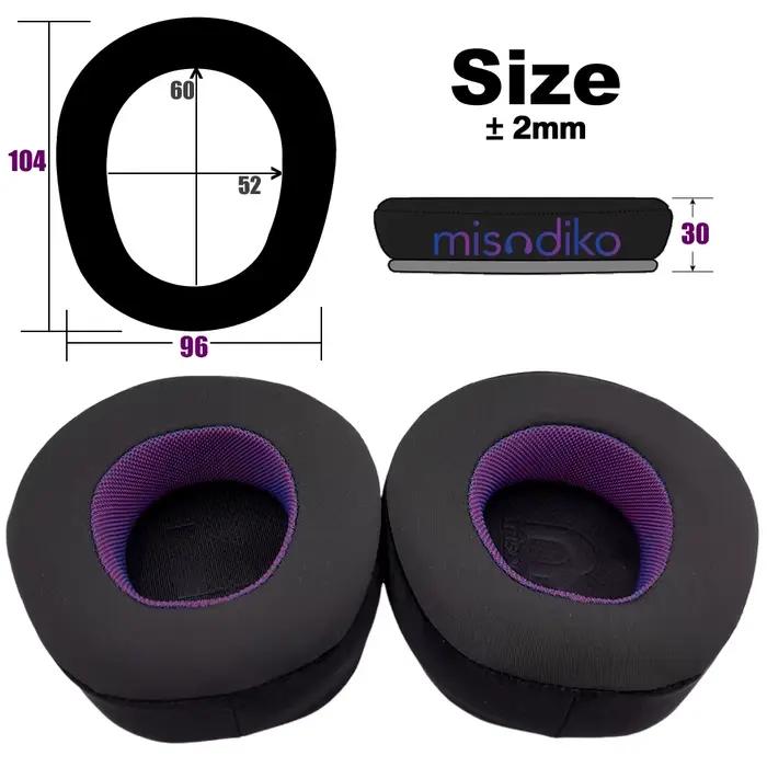 Coussinets d'oreille en matériau hybride violet ou noir pour JBL Quantum 910 910X 910P 810 610 800 600 amélioration sonore et confort pour gamer occasionnels et professionnels