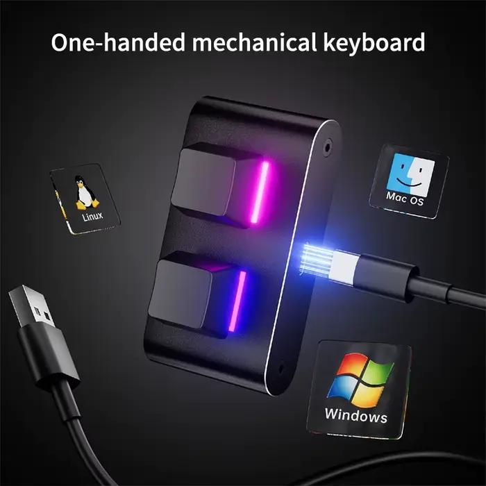 Mini clavier mécanique à 2 touches