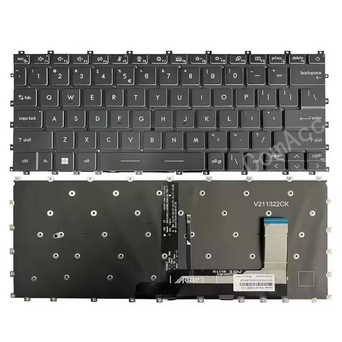 Clavier d'ordinateur portable rétroéclairé US/Russe/Thaïlandais pour MSI Modern 14-C5M 14-C7M MS-14JK