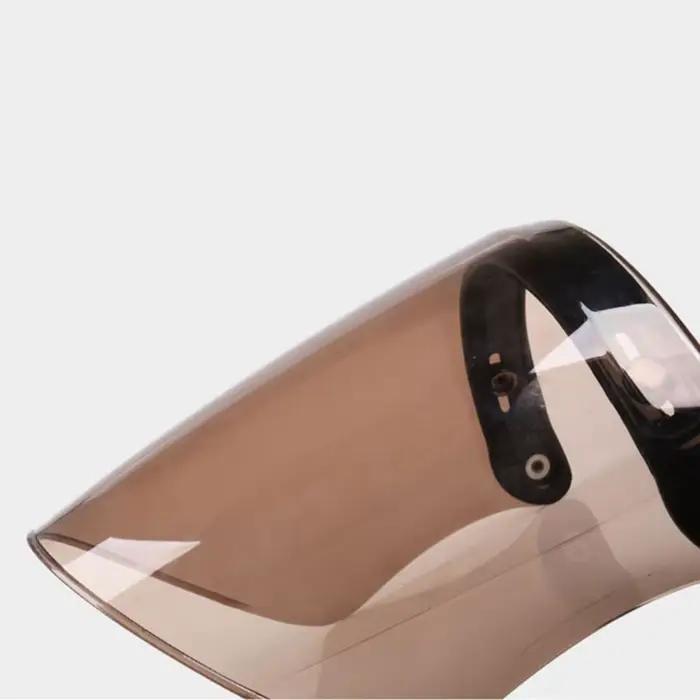 Visière de casque à 3 boutons pour lentille Patricia, pare-soleil, degré d'usure pour moto 3/4, visage ouvert