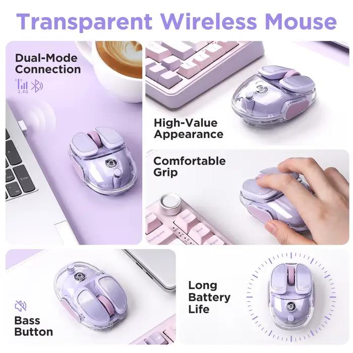 Souris RVB sans fil violette EWEADN Q9