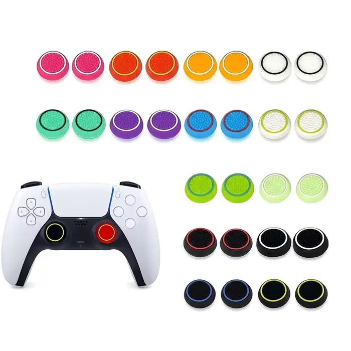 Pour PS4/Pour PS5 Compatible 28 Pièces Grips de Manette en Silicone & Capuchons de Joystick Antidérapants Anti-Rayures Protection Complète
