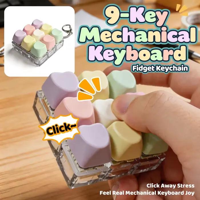 Mini-clavier en forme de cœur à 9 touches avec son clac clair ASMR