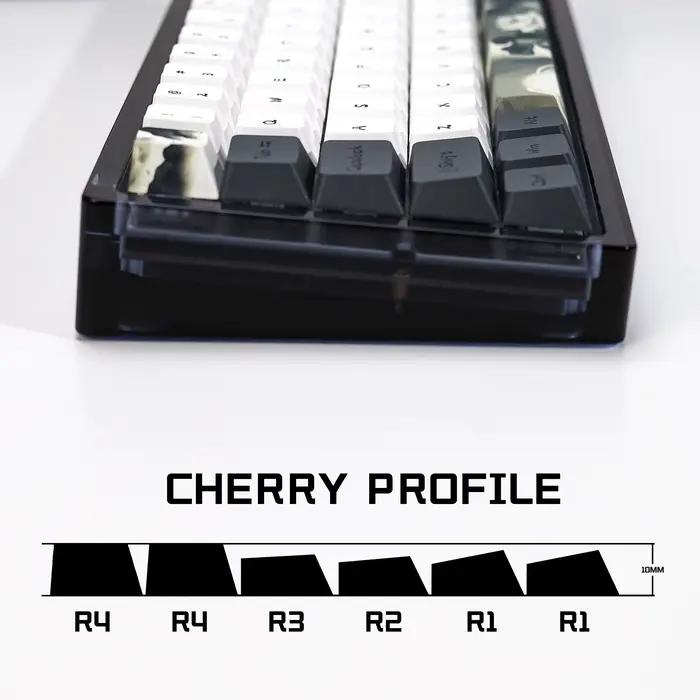 KBDiy encre Lotus Keycap 142 touches profil Cherry rétro Keycaps PBT