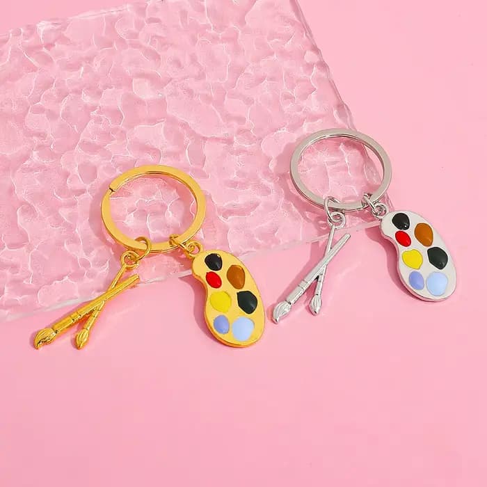 Porte-clés Pinceau de Peinture Fashion Palette – Outil de Peinture