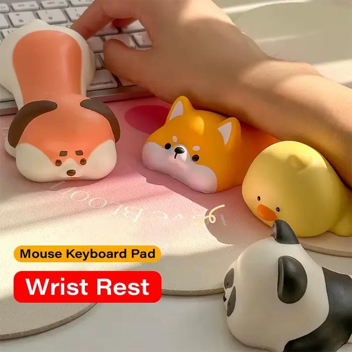 Repose-poignet en forme d'animal mignon, Support ergonomique en mousse à mémoire de forme pour ordinateur de bureau, repose-bras pour ordinateur portable, chat, chien, canard, Panda, jouets, nouvelle