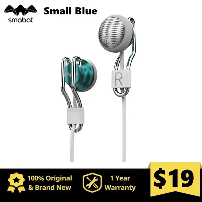 Ecouteurs filaires à tête plate en cuir bleu avec diaphragme carbone-titane pour annulation de bruit et qualité sonore HIFI occasions quotidiennes et cadeau spécial