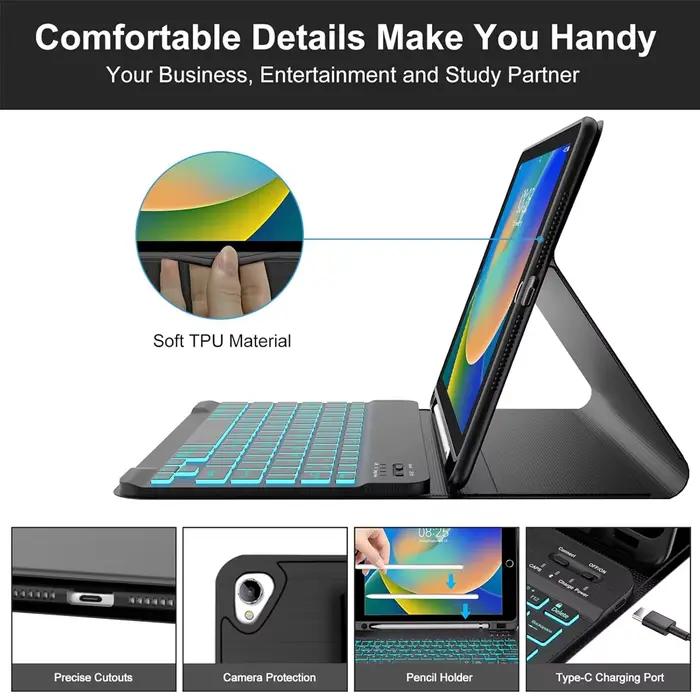 Étui pour iPad 9e/8e/7e génération 10
