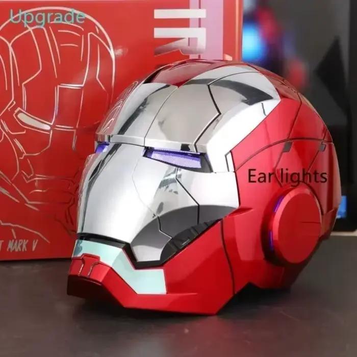 Nouveau Casque Iron Man Mk5 Marvel Avengers 1/1, Activé par la Voix, Ouverture/fermeture Électrique, Cadeau d'Anniversaire, Modèle de Collection