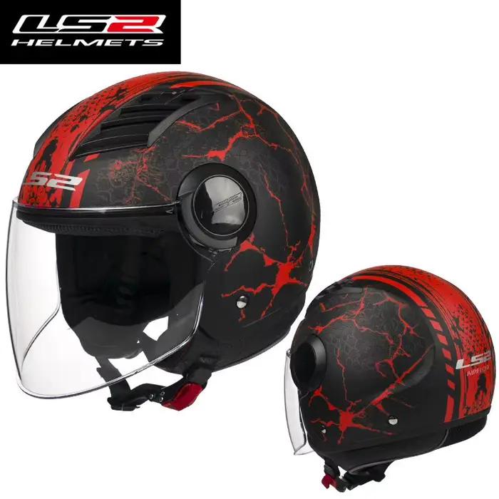 Casque LS2 pour homme et femme, demi-casque de moto, grande taille, casque rigide pour véhicule électrique, locomotive, toutes saisons OF562