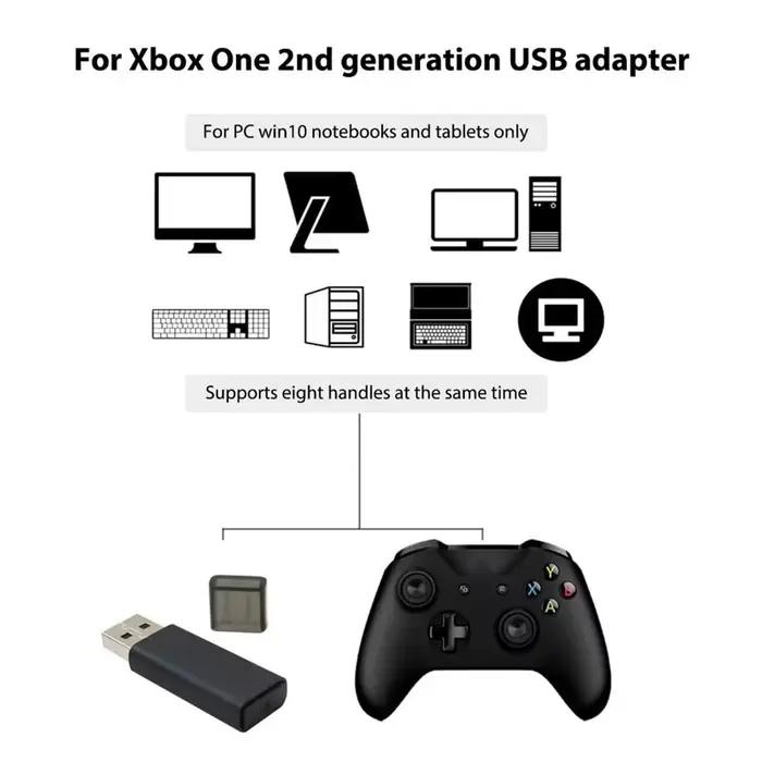 Adaptateur sans fil USB pour Xbox One (2e génération) et PC portables Windows 10 (1re