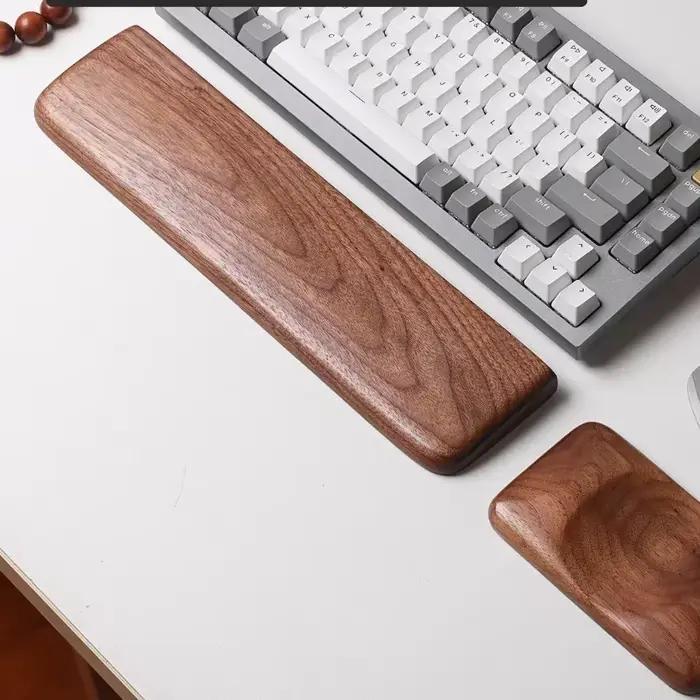 Coussinet de paume pour clavier mécanique personnalisé en bois massif
