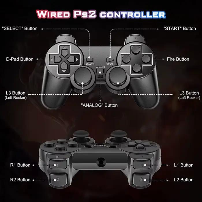 Manette filaire PS2 pour PlayStation 2, joystick de jeu