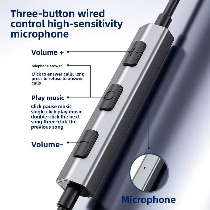 Pour Samsung casque filaire HiFi 9D son Surround avec contrôle par fil Type C 3.5mm écouteurs de musique pour Galaxy S25 24 Ultra A54 A53