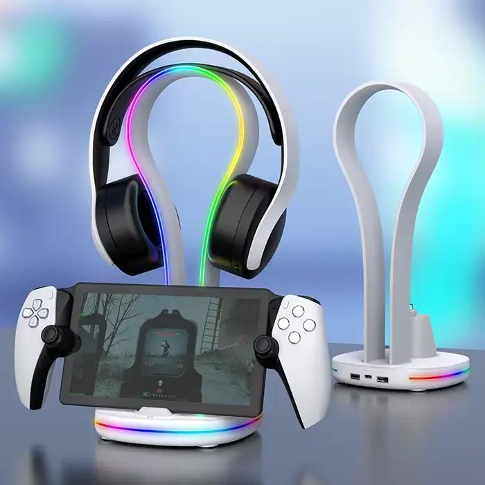 Station de chargement IPEGA pour Console portable PS Portal avec support de casque