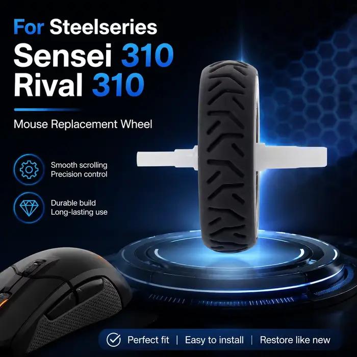 Roue de défilement pour Steelseries Sensei 310/Rival 310, accessoires de remplacement pour souris, pièces détachées, 1 pièce, noir