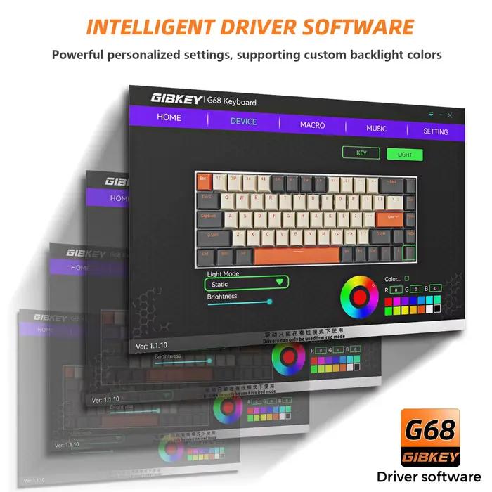 Clavier mécanique de jeu G68