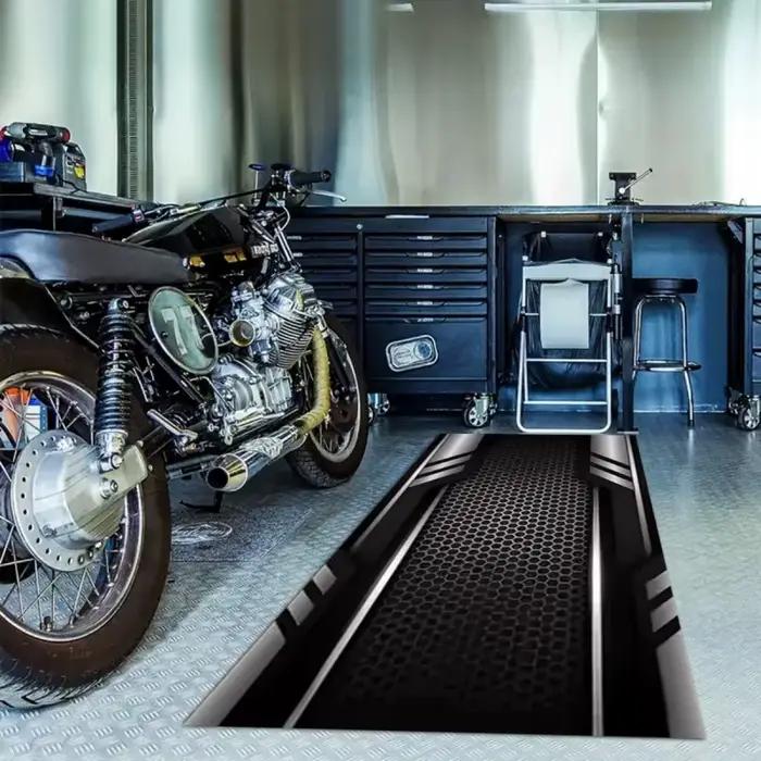 Tapis de garage pour moto VIKAMA, antidérapant, anti-huile, tapis d'atelier de réparation automobile, tapis de stationnement pour moto, décoration de la maison