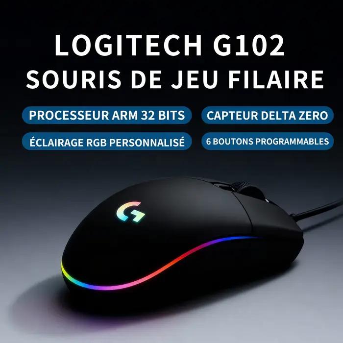 Souris de jeu sans fil Logitech G102/G203