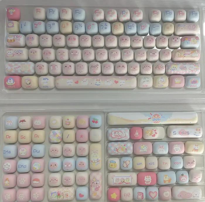 140 touches mignon Keycaps chat MOG