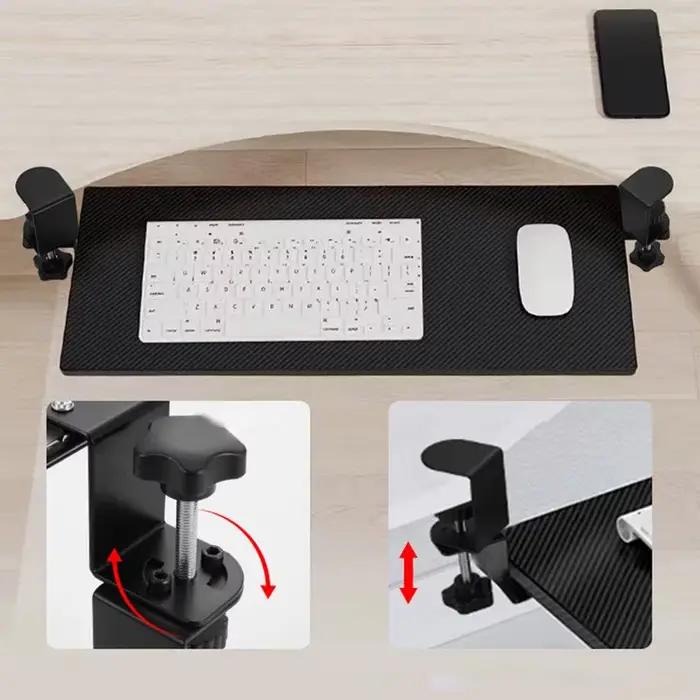 Sous le bureau tiroir de clavier coulissant étagère